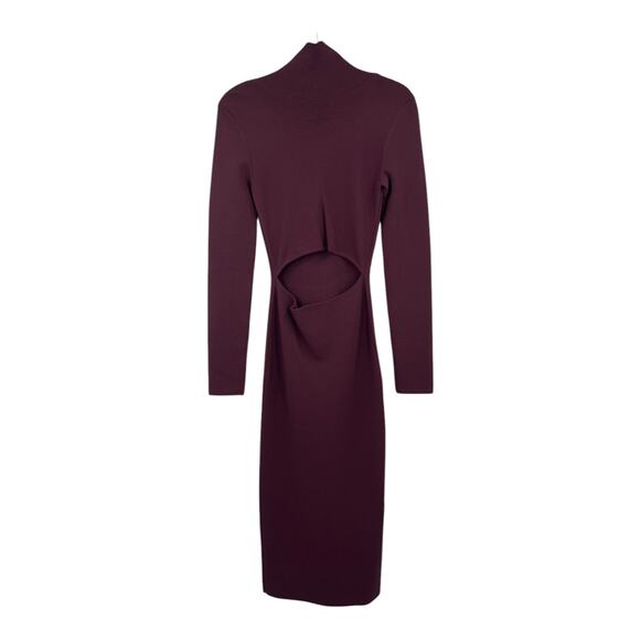 Gauge81 dress Suno Long Sleeve Cut Out Midi merlot size 34 (XS) - Picture 4 of 7
